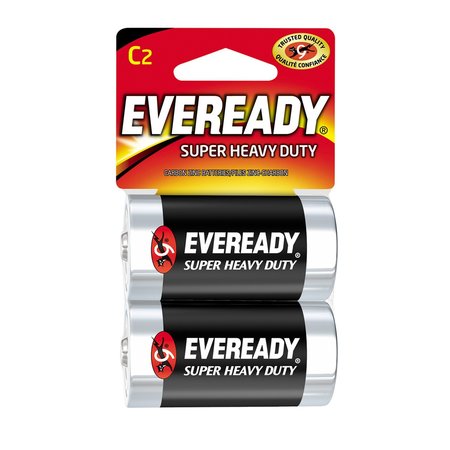 EVEREADY Super Heavy Duty C Zinc Carbon Batteries 2 pk Carded, 2PK 1235SW-2